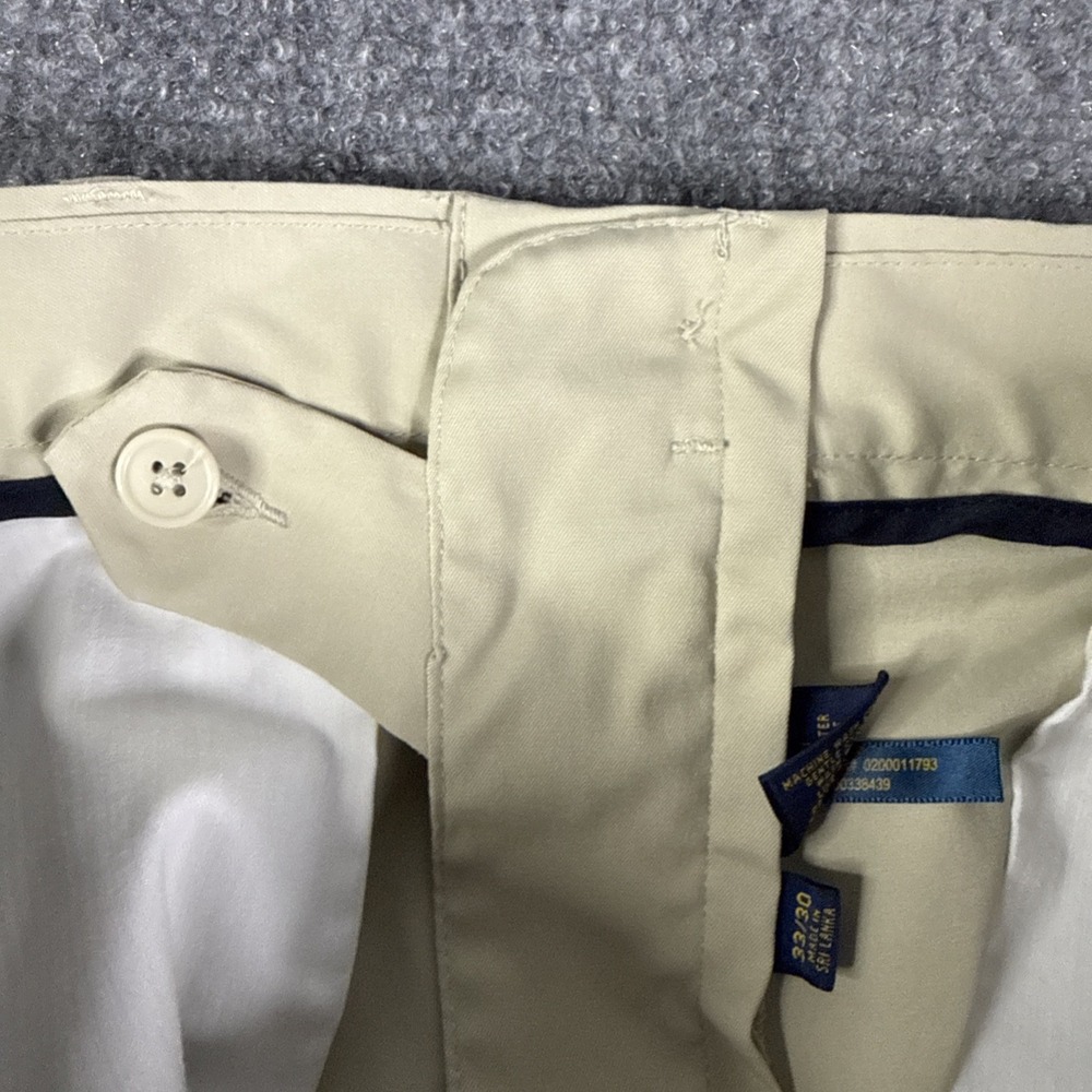 Polo Ralph Lauren Performance Stretch Classic Fit Golf Khaki Chino Tech 33x29 - Picture 6 of 9